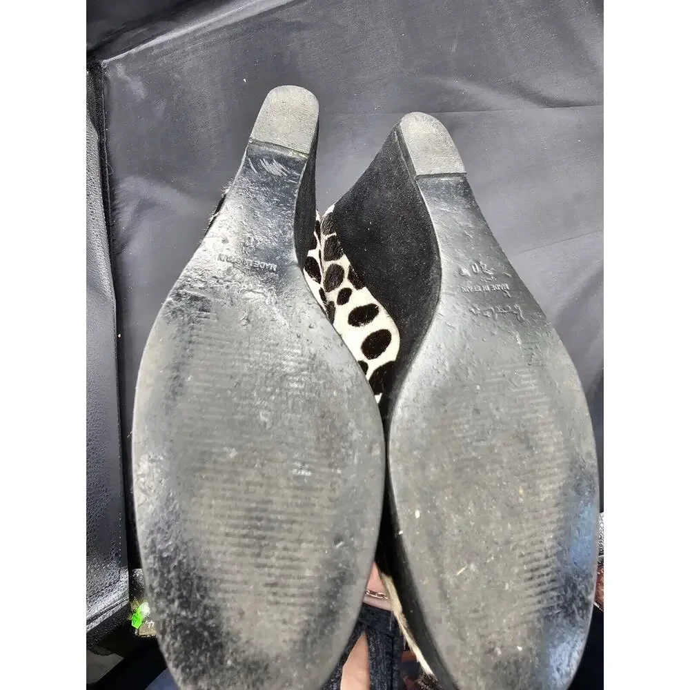 Boden CALF HAIR SPOTTED COW PRINT PLATFORM WEDGE HEELS EU 40 US 9‎ 9.5